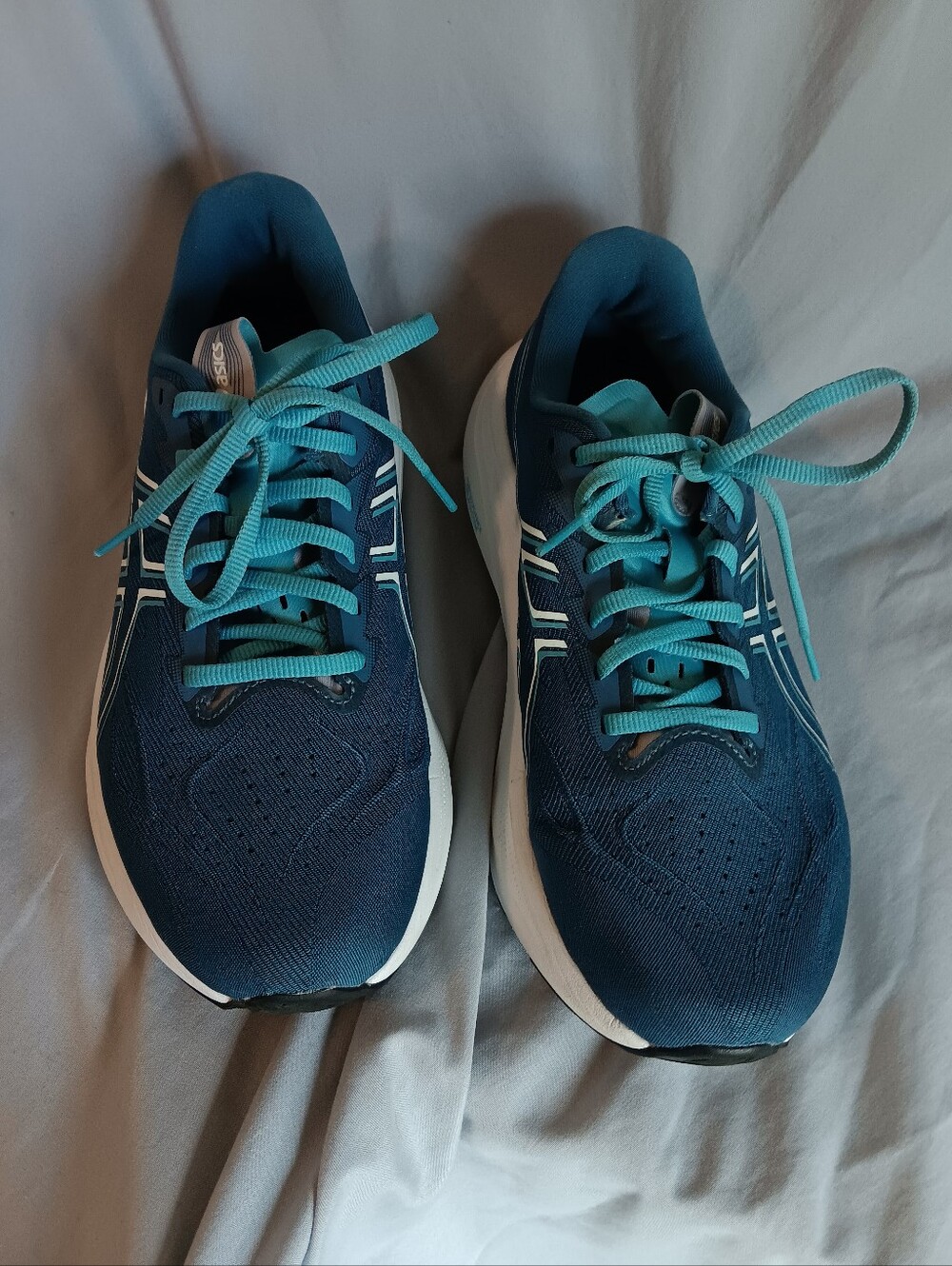 Asics GT-2000 14 Wide Running Gym Shoes Winter Sea Blue/White Size 10